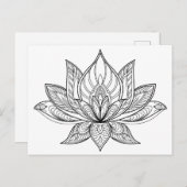 Kleur uw eigen Lotus Briefkaart (Voorkant / Achterkant)