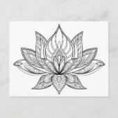Kleur uw eigen Lotus Briefkaart (Voorkant)