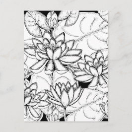 Kleur uw eigen Lotus Flowers Briefkaart