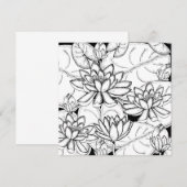 Kleur uw eigen Lotus Flowers Notitiekaartje (Voorkant / Achterkant)