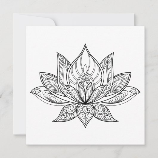 Kleur uw eigen Lotus Kaart (Voorkant)