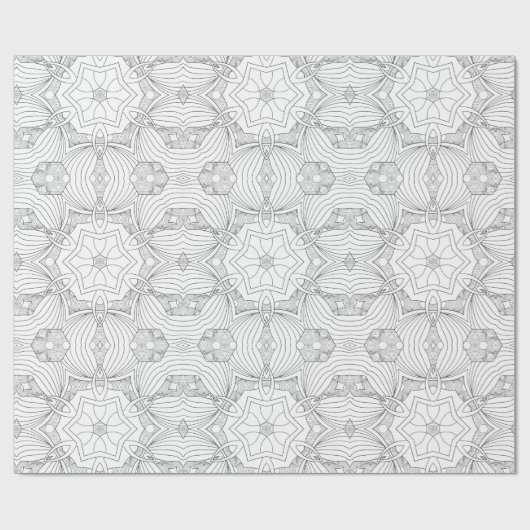 Kleur uw eigen mandala cadeaupapier (Vlak)