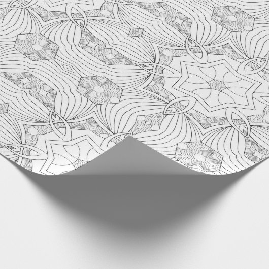 Kleur uw eigen mandala cadeaupapier (Hoek)