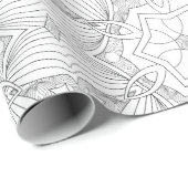 Kleur uw eigen mandala cadeaupapier (Rol Hoek)