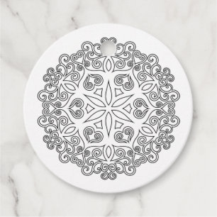 Kleur uw eigen MANDALA - DIY Colour Book 2 Bedankjes Labels