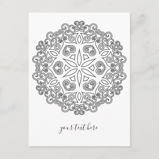 Kleur uw eigen MANDALA - DIY Colour Book 2 Briefkaart (Voorkant)