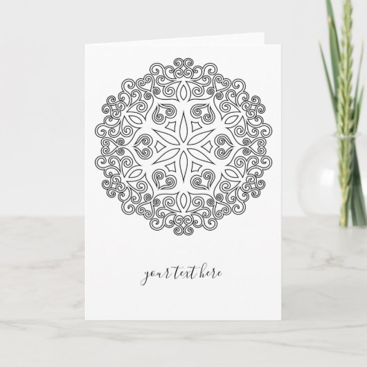Kleur uw eigen MANDALA - DIY Colour Book 2 Kaart (Voorkant)