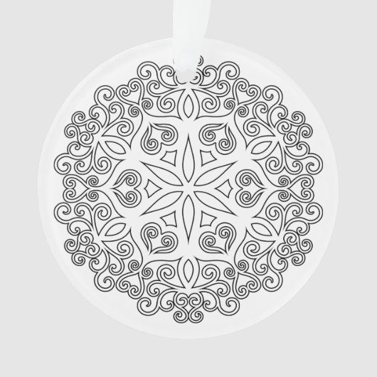 Kleur uw eigen MANDALA - DIY Colour Book 2 Ornament (voorkant)