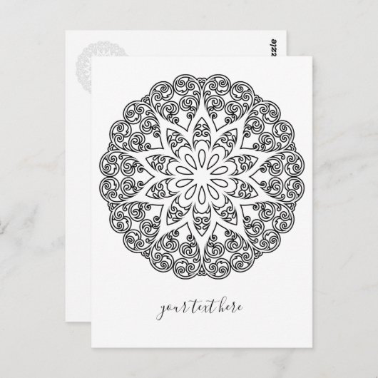 Kleur uw eigen MANDALA - kleurrijk boek 1 Briefkaart (Voorkant / Achterkant)