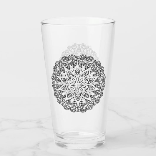 Kleur uw eigen MANDALA - kleurrijk boek 1 Glas (Achterkant)