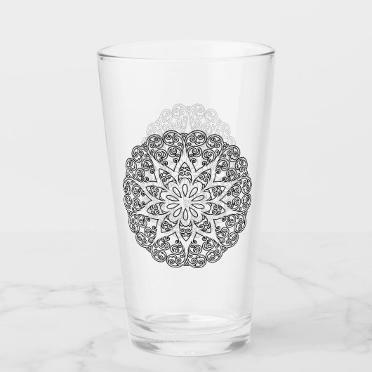 Kleur uw eigen MANDALA - kleurrijk boek 1 Glas (Voorkant)