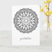 Kleur uw eigen MANDALA - kleurrijk boek 1 Kaart (Gele Bloem)