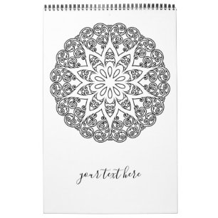Kleur uw eigen MANDALA - kleurrijk boek 1 Kalender