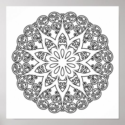Kleur uw eigen MANDALA - kleurrijk boek 1 Poster (Voorkant)
