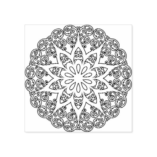Kleur uw eigen MANDALA - kleurrijk boek 1 Rubberstempel (Afrduk)
