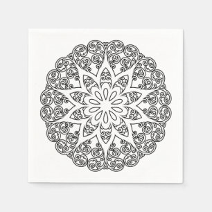 Kleur uw eigen MANDALA - kleurrijk boek 1 Servet