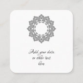 Kleur uw eigen MANDALA - kleurrijk boek 3 Vierkante Visitekaartje (Achterkant)