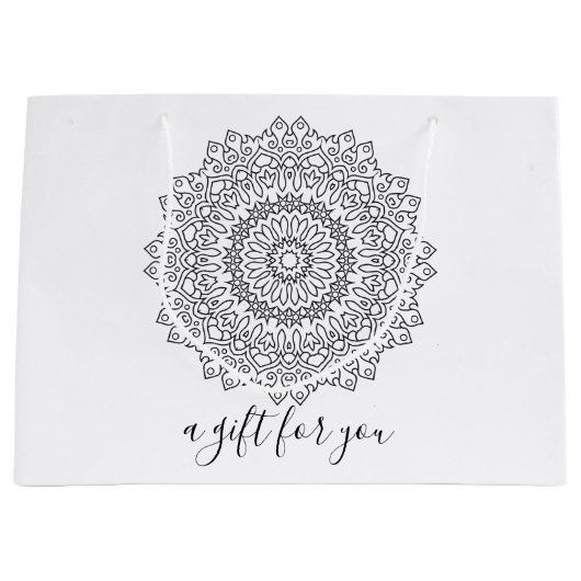 Kleur uw eigen MANDALA - kleurrijk boek 4 Groot Cadeauzakje (Voorkant)