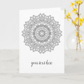 Kleur uw eigen MANDALA - kleurrijk boek 4 Kaart (Gele Bloem)