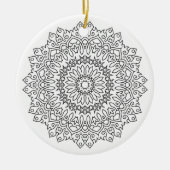 Kleur uw eigen MANDALA - kleurrijk boek 4 Keramisch Ornament (Voorkant)