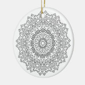 Kleur uw eigen MANDALA - kleurrijk boek 4 Keramisch Ornament (Links)