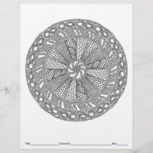KLEUR UW EIGEN Mandala Knit Kleurplaat