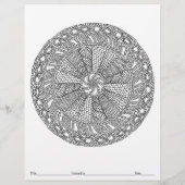 KLEUR UW EIGEN Mandala Knit Kleurplaat (Achterkant)