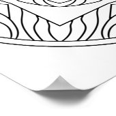 Kleur uw eigen mandala poster (Hoek)