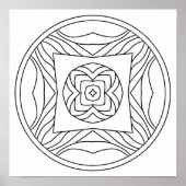 Kleur uw eigen mandala poster (Voorkant)