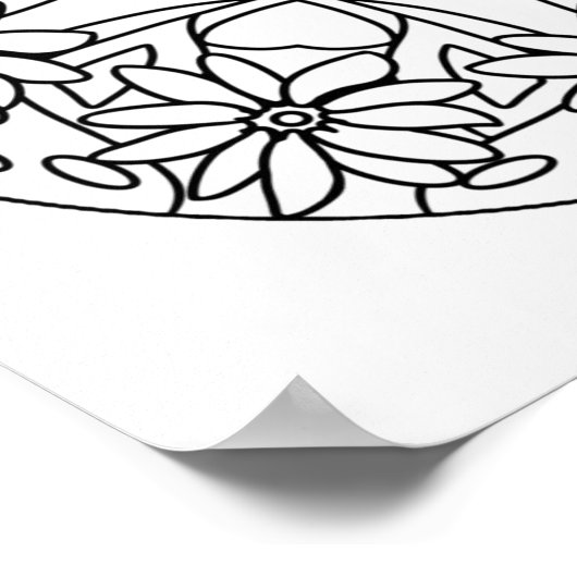Kleur uw eigen mandala-poster poster (Hoek)