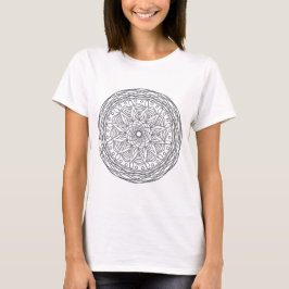Kleur uw eigen Mandala Shirt Volwassenkleurige Cra