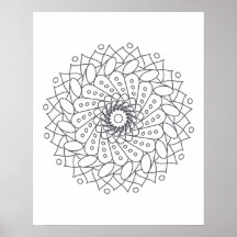 Kleur uw eigen Mandala Wall Art