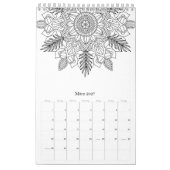 Kleur uw eigen mandalamatronen kalender (Mar 2027)