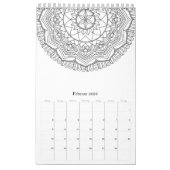 Kleur uw eigen mandalamatronen kalender (Feb 2026)