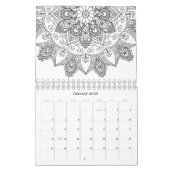 Kleur uw eigen mandalamatronen kalender (Jan 2026)