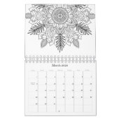 Kleur uw eigen mandalamatronen kalender (Mar 2026)