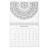 Kleur uw eigen mandalamatronen kalender (Feb 2026)
