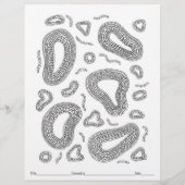 KLEUR UW EIGEN Microscoop Breien Kleurplaat (Achterkant)