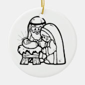 Kleur uw eigen nativiteitsscène keramische versier keramisch ornament (Voorkant)