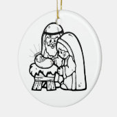 Kleur uw eigen nativiteitsscène keramische versier keramisch ornament (Links)