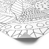 Kleur uw eigen ontspannende kunst poster (Hoek)