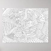 Kleur uw eigen ontspannende kunst poster (Voorkant)