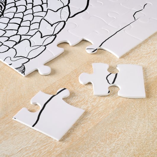 Kleur uw eigen paaldraak legpuzzel (Zijkant)