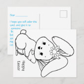 kleur uw eigen paaskaart briefkaart (Voorkant / Achterkant)