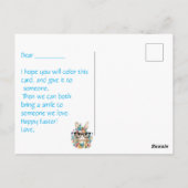 kleur uw eigen paaskaart briefkaart (Achterkant)