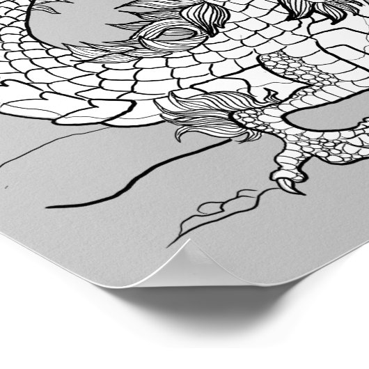 Kleur uw eigen Pareldraak Poster (Hoek)