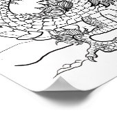 Kleur uw eigen Pareldraak Poster (Hoek)