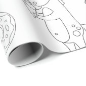 Kleur uw eigen persoonlijke, persoonlijke Unicorn- Cadeaupapier (Rol Hoek)