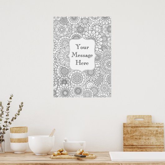 Kleur uw eigen Poster (groot, 20 x 28 inch) (Keuken)