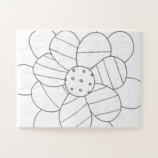 Kleur uw eigen puzzel voor kinderen - Overzicht va Legpuzzel (Horizontaal)